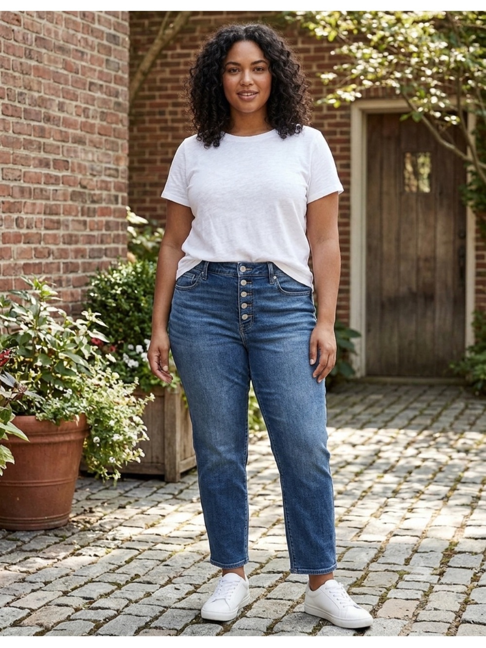 American Eagle Button Fly Straight Leg Stretch Jeans 18 Short